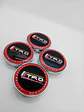 X4 Tapa centro llantas Toyota TRD 60mm 56mm - Negra Rojo - Miniatura 9
