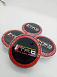 X4 Tapa centro llantas Toyota TRD 60mm 56mm - Negra Rojo - Miniatura 10