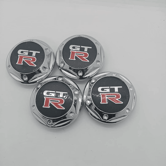 X4 Tapa centro de llantas de auto tunning conica hexagonal plateado Medidas disponibles 62mm interior X 68mm exterior marca GTR precio 14.000 pesos 6