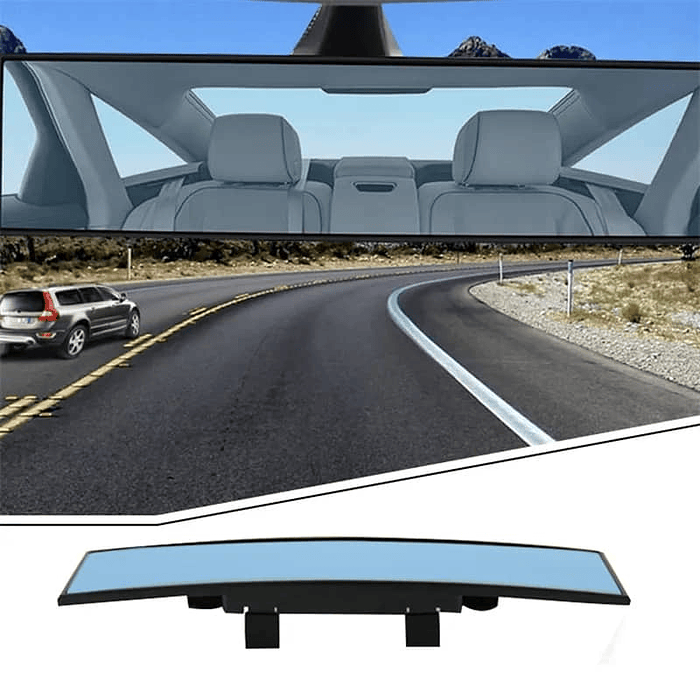 Espejo retrovisor universal convexo para Interior de autos, imagen de gran angular, antideslumbrante con sujeción a su espejo retrovisor 9