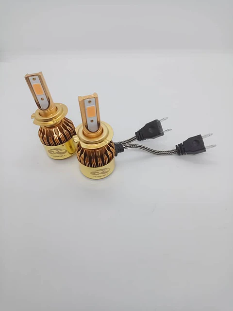 Par Ampolletas turboled h7 12.000Lm 100watts 12V color rosado