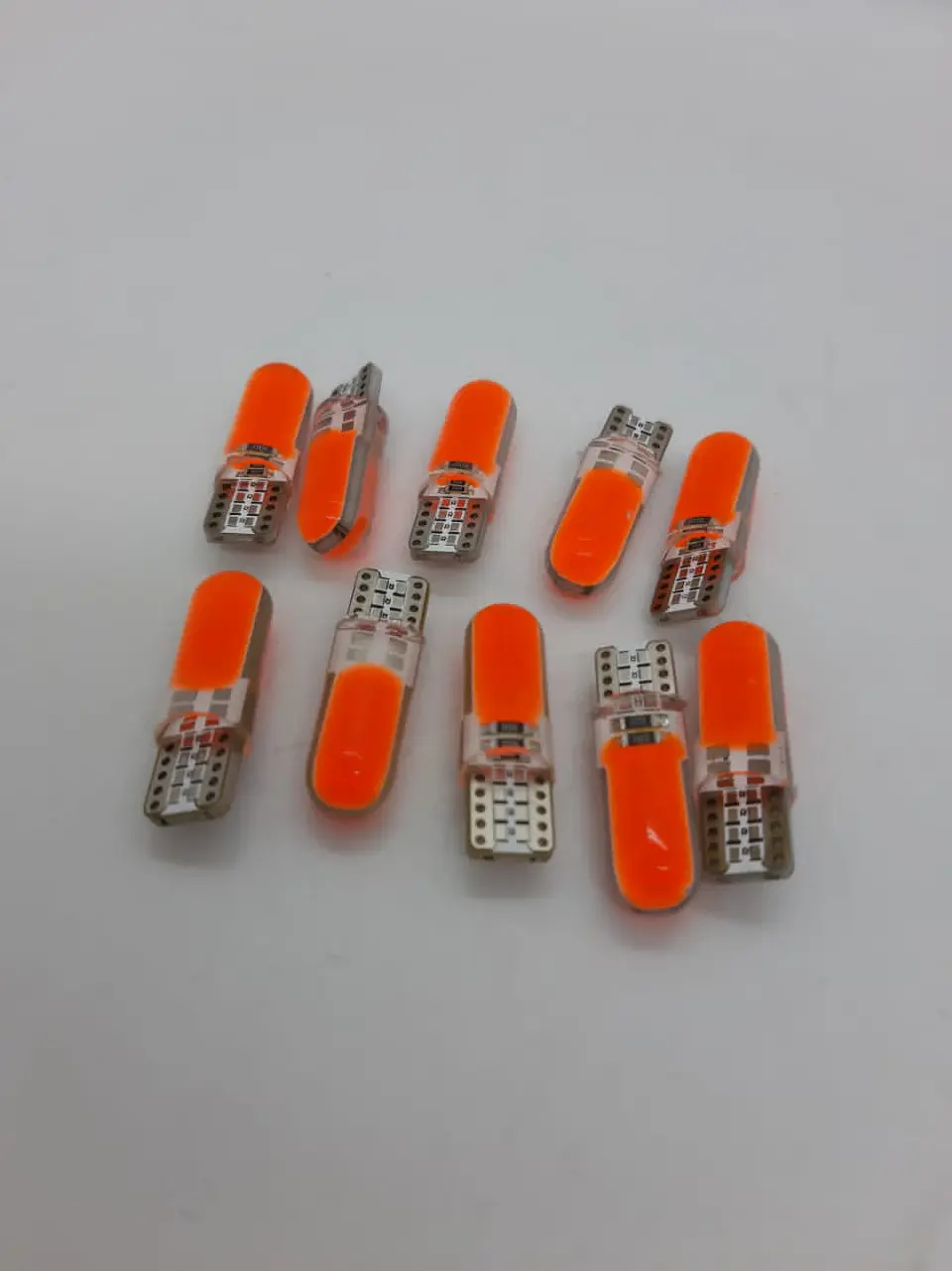 X10 ampolletas T10 W5W 12V silicona - Rojo 3