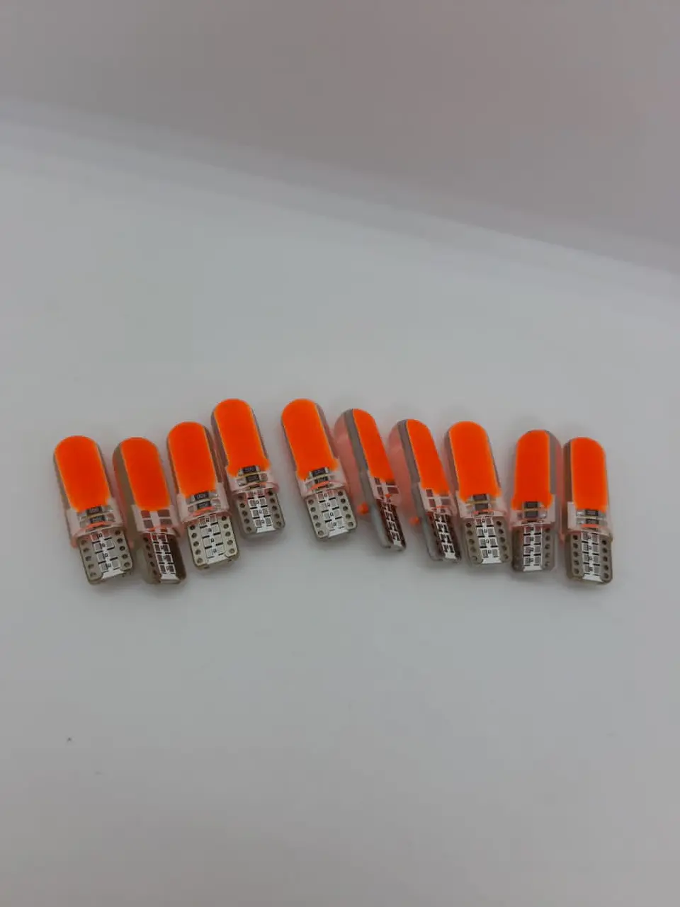 X10 ampolletas T10 W5W 12V silicona - Rojo 6