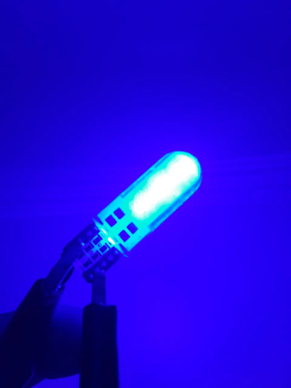 X10 ampolletas T10 W5W 12V silicona - Azul 1