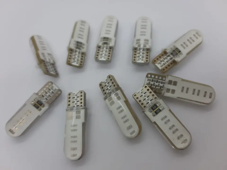 X10 ampolletas T10 W5W 12V silicona - Azul 4