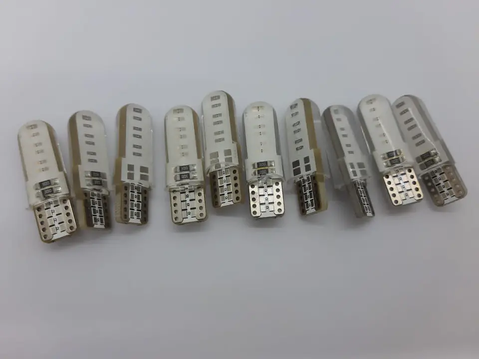 X10 ampolletas T10 W5W 12V silicona - Azul 6