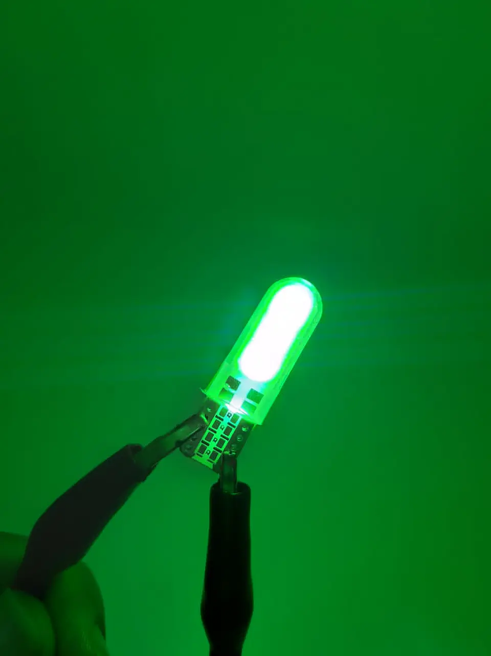 X10 ampolletas T10 W5W 12V silicona - Verde 2