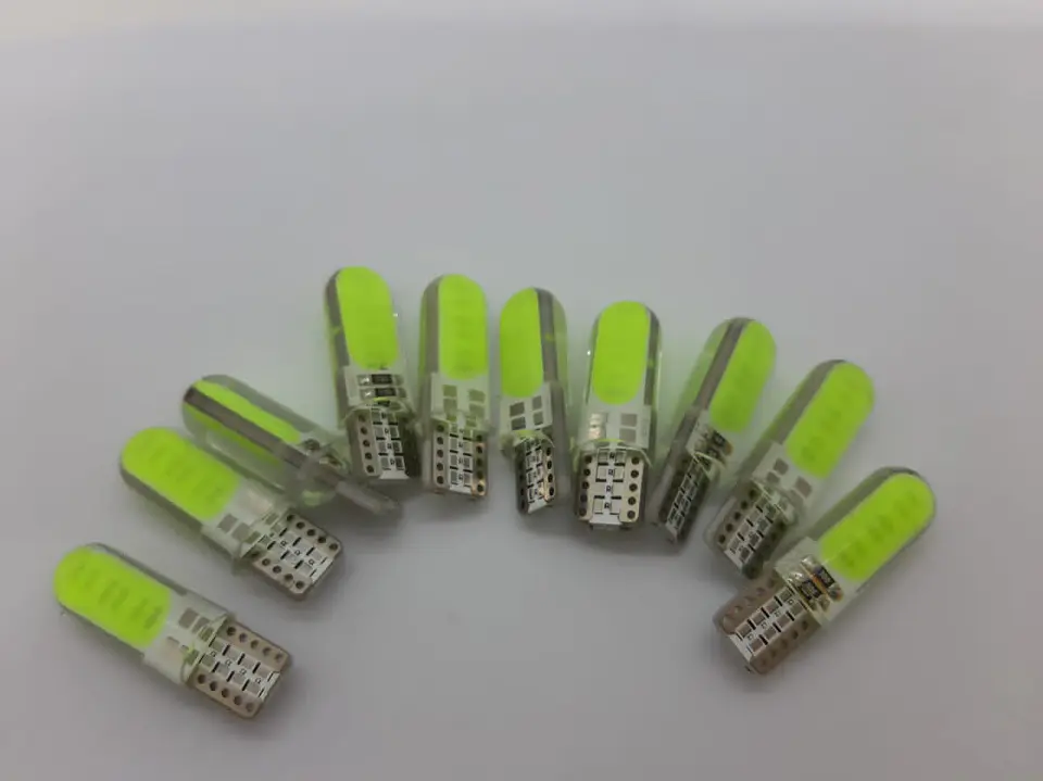 X10 ampolletas T10 W5W 12V silicona - Verde 4