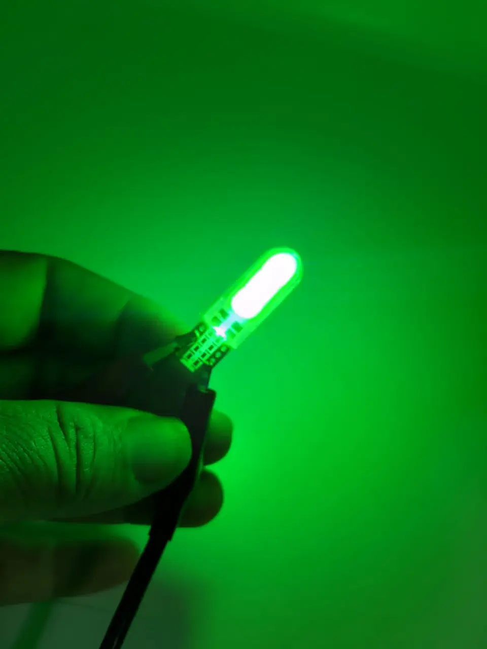 X10 ampolletas T10 W5W 12V silicona - Verde 5