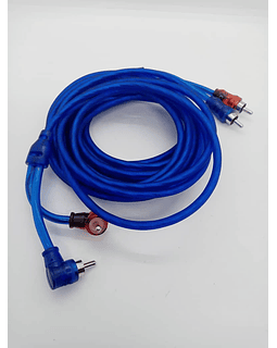 Cable amplificador 2 x 2 de audio RCA estéreo para autos 5 metros  Precio 3990 pesos