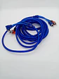 Cable RCA 2x2 estéreo trenzado Azul 5m - Miniatura 3