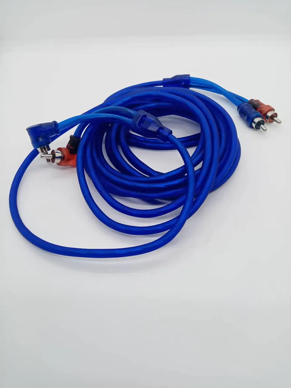 Cable RCA 2x2 estéreo trenzado Azul 5m 3