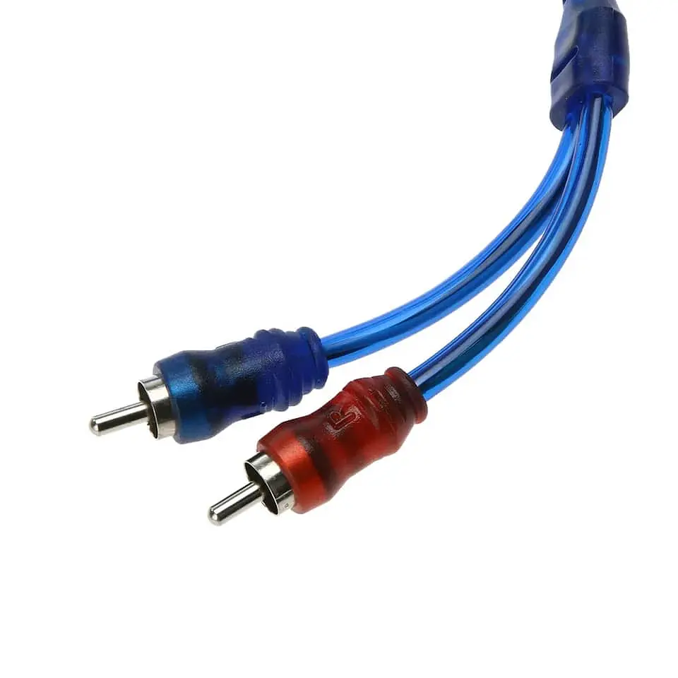 Cable RCA 2x2 estéreo trenzado Azul 5m 4