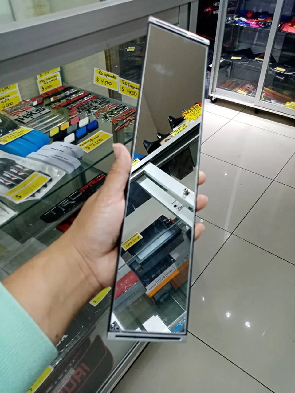 Espejo retrovisor convexo antideslumbrante, sujeción 30cm 13