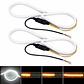 X2 cinta tiras Led tubular de focos DRL secuencial blanco con ámbar - thumbnail 4