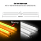 X2 cinta tiras Led tubular de focos DRL secuencial blanco con ámbar - thumbnail 5