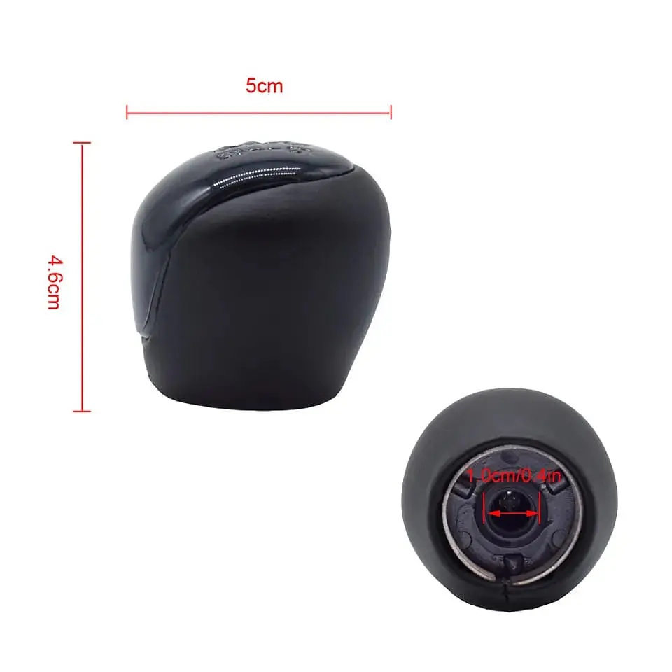 Pomo palanca cambios cuero 5 vel. con seguro - Cerato/Zotye 9