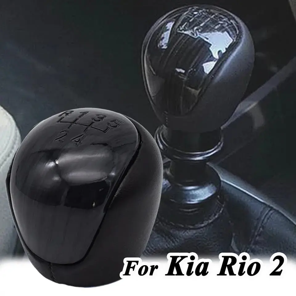 Pomo palanca cambios cuero 5 vel. con seguro - Cerato/Zotye 12