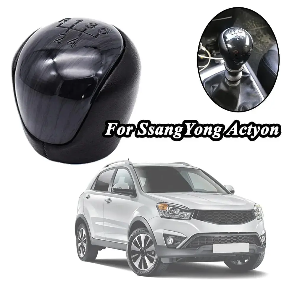 Pomo palanca cambios cuero 5 vel. con seguro - Cerato/Zotye 14