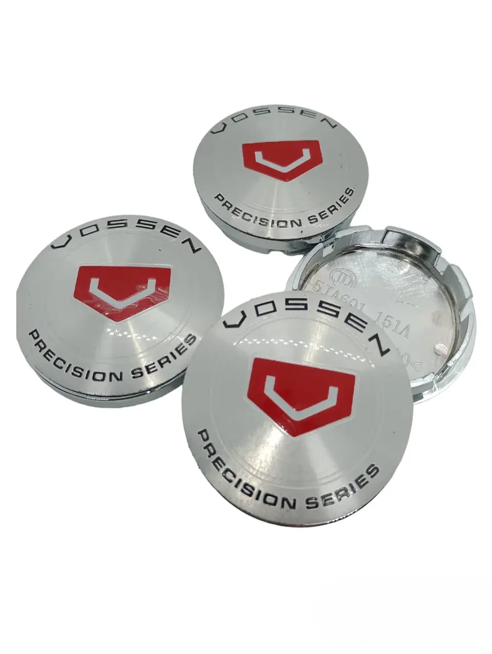 X4 Tapas centro llantas Vossen PLATA 56mm 60mm - Plata Rojo 1