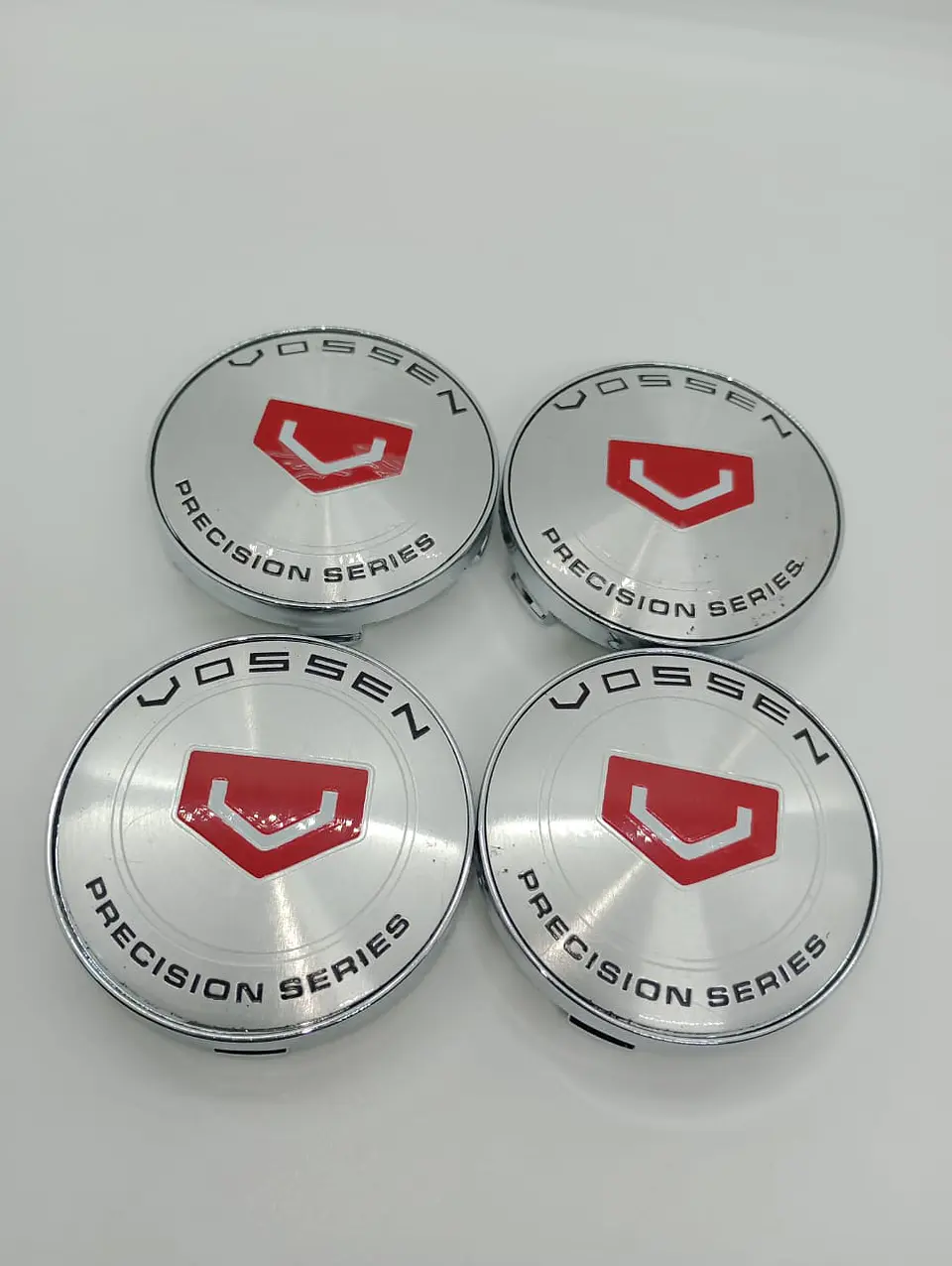 X4 Tapas centro llantas Vossen PLATA 56mm 60mm - Plata Rojo 4