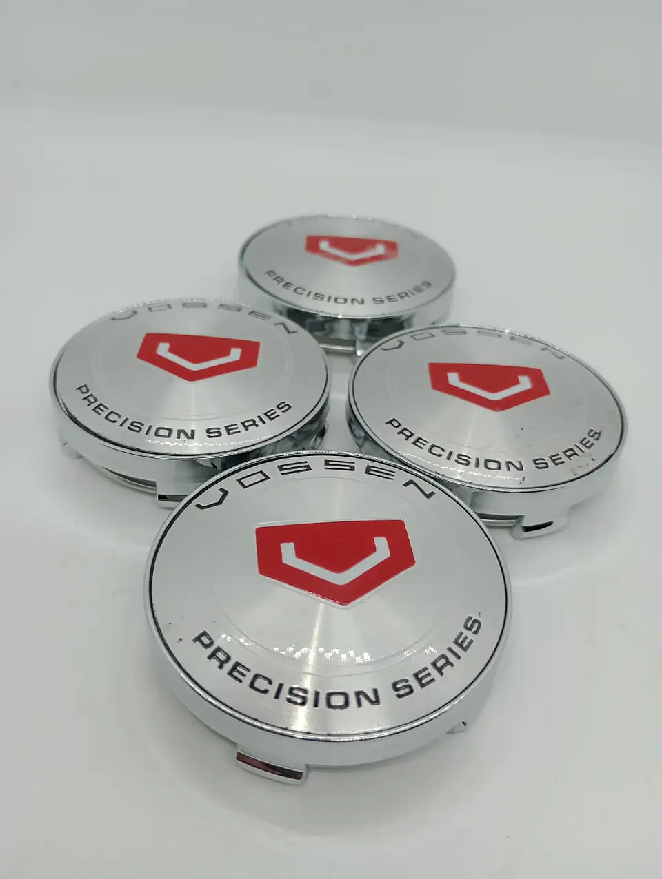 X4 Tapas centro llantas Vossen PLATA 56mm 60mm - Plata Rojo 5
