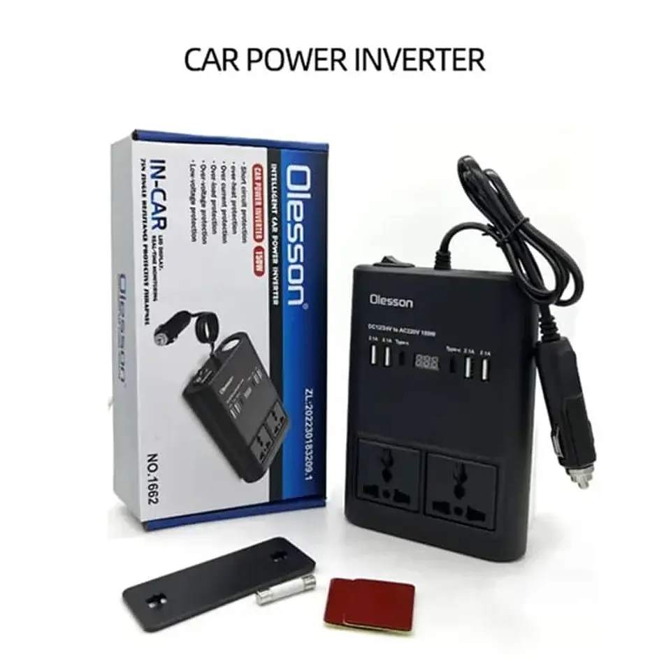 Inversor de Corriente para autos de 12v a 220v encendedor de 5