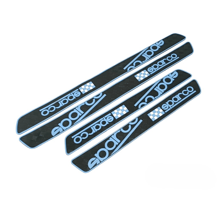 X4 Goma Pisadera multifunción cubre socalos sparco negro con azul 1