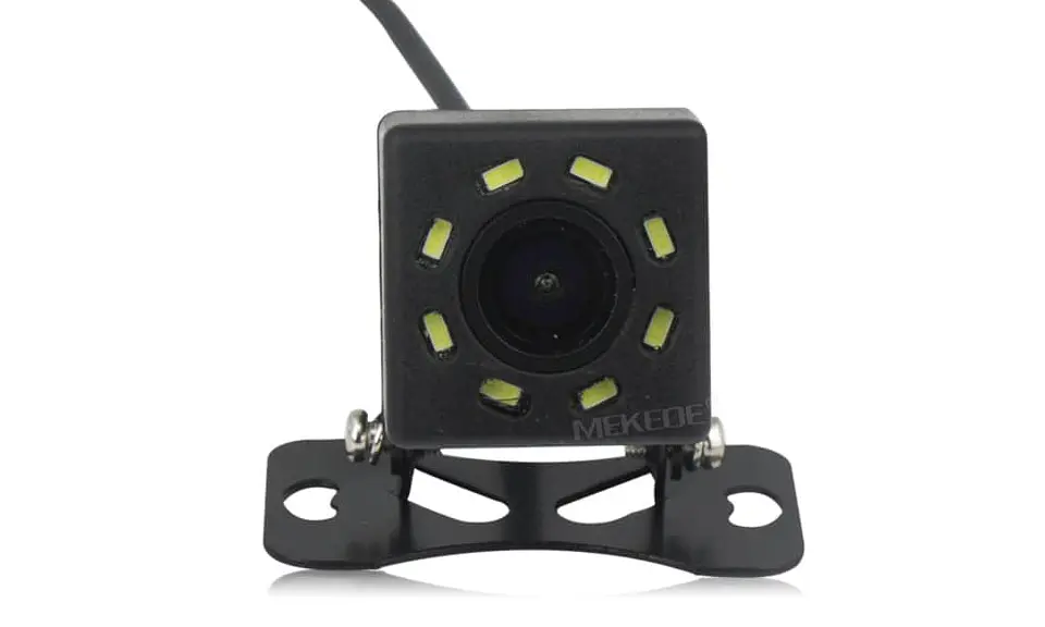 Camara reversa visión trasera autos HD Sobrepuesta 8 Leds 5