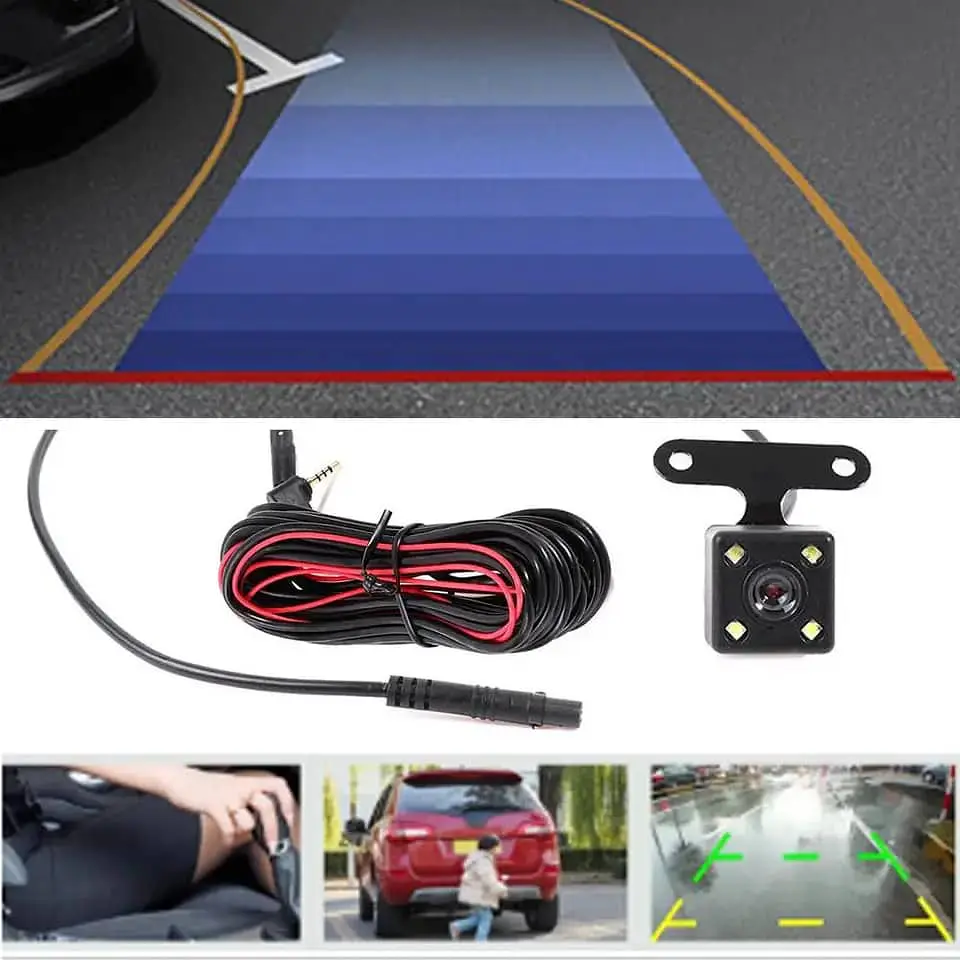 Cámara de reversa de autos HD Sobrepuesta 4 leds 3
