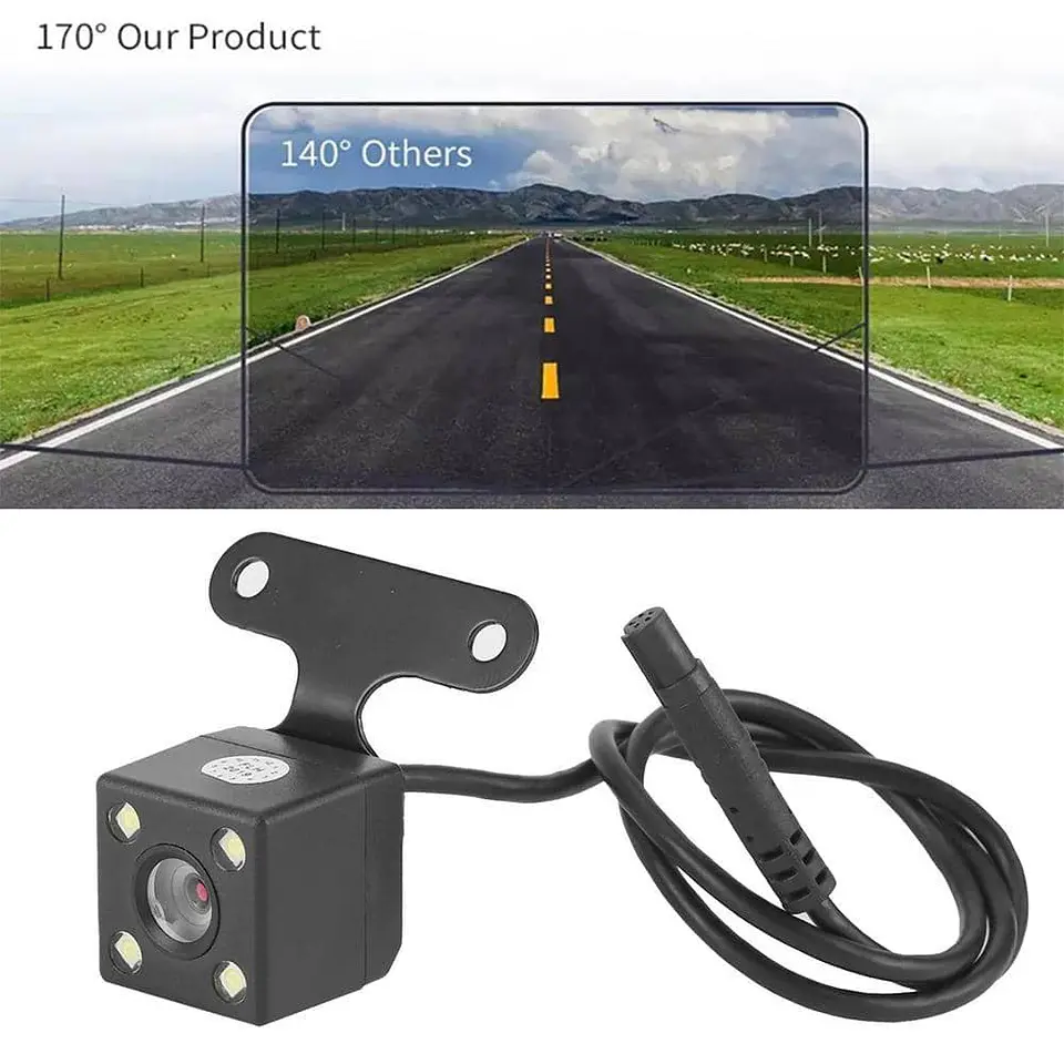 Cámara de reversa de autos HD Sobrepuesta 4 leds 10