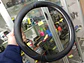 Forro cubre volante eco cuero negro, doble costura hilo azul - thumbnail 1