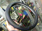 Forro cubre volante eco cuero negro, doble costura hilo azul - thumbnail 4