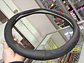 Forro cubre volante eco cuero negro, doble costura hilo azul - thumbnail 5