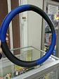 Forro cubre volante de autos negro y azul - Miniatura 6