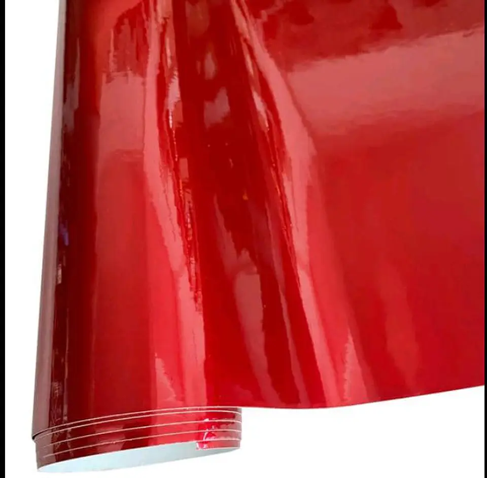 Papel vinilo adhesivo decorativo para wrapping de autos rojo candi 6