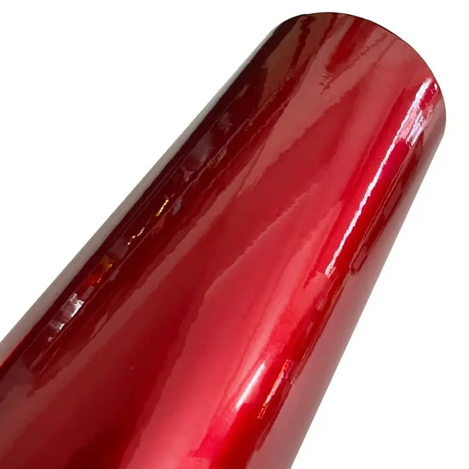 Papel vinilo adhesivo decorativo para wrapping de autos rojo candi 7
