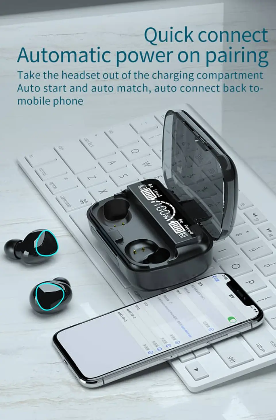 Auriculares inalámbricos Bluetooth M10 estereo, Audifonos v5.3 8