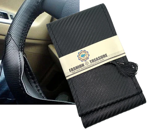 Forro volante cosido hilo Negro carbono