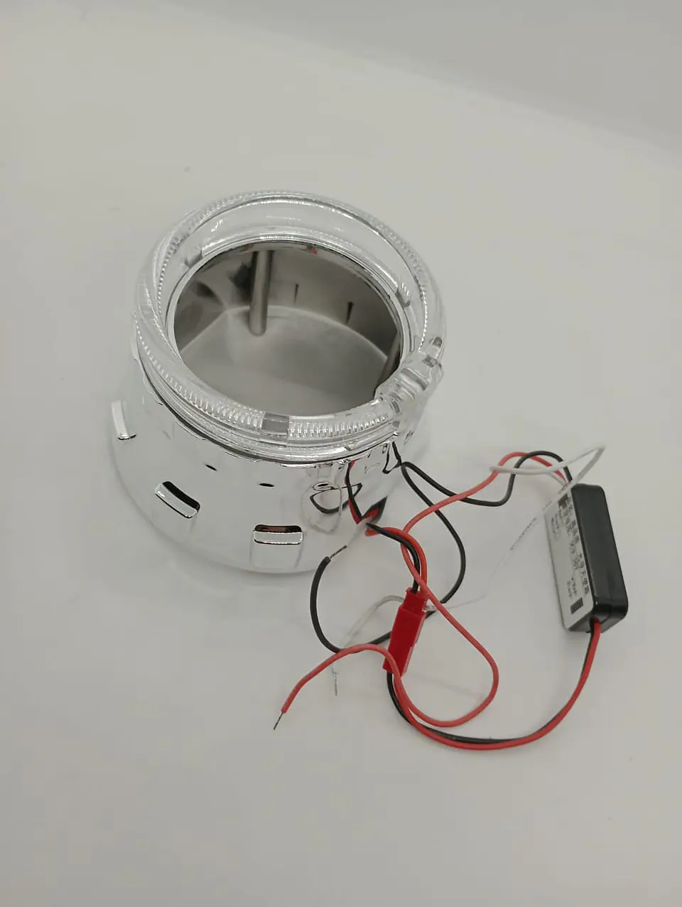 Par de cubiertas de luces proyectores de faros plateadas de 9