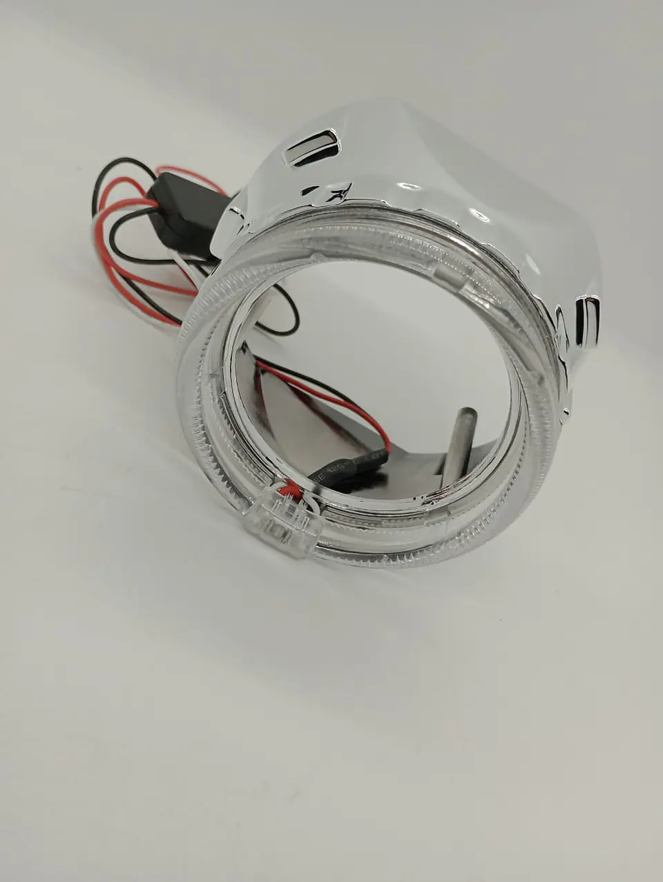 Par de cubiertas de luces proyectores de faros plateadas de 13