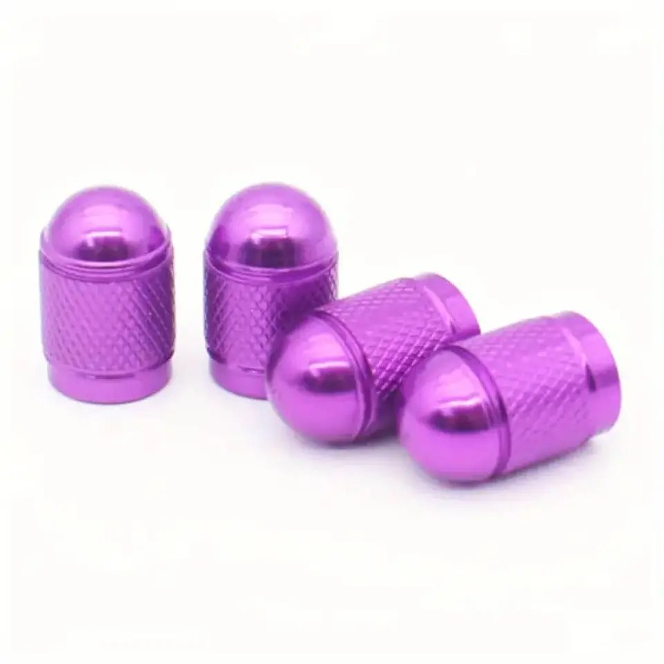Set 4 Tapas de válvulas universal Modelo Balita color morado/ lila 3