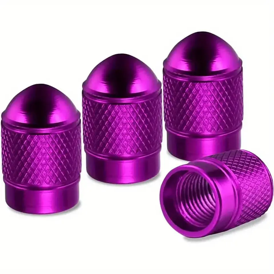 Set 4 Tapas de válvulas universal Modelo Balita color morado/ lila 1