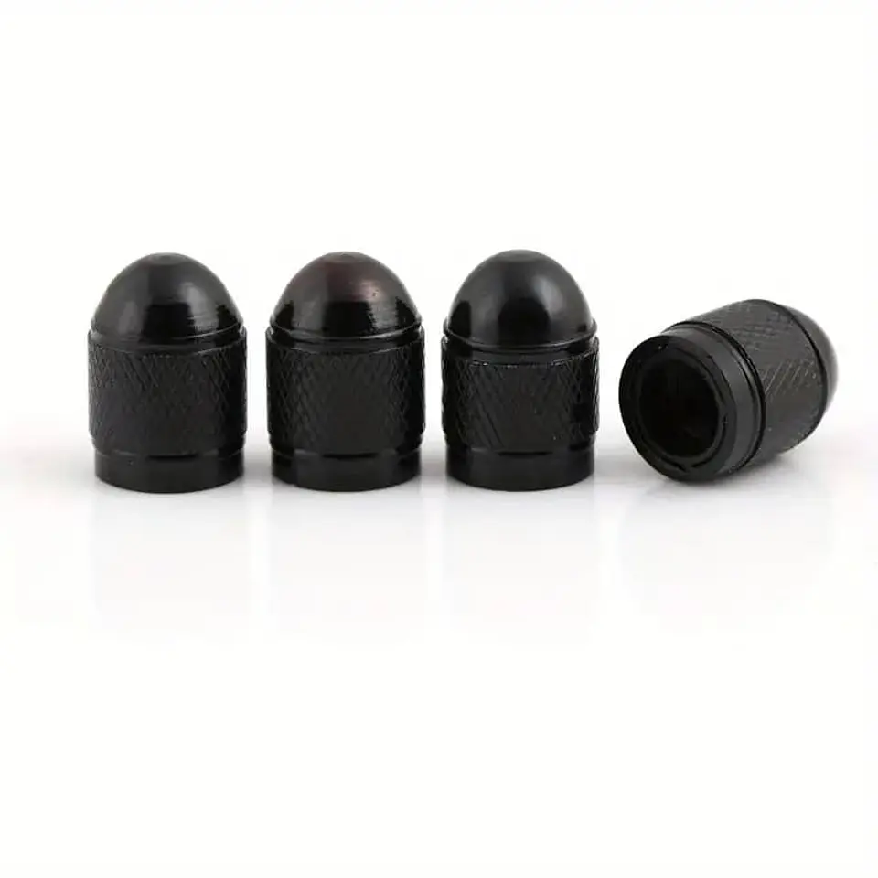 Set 4 Tapas de válvulas universal Modelo Balita color NEGRO 1