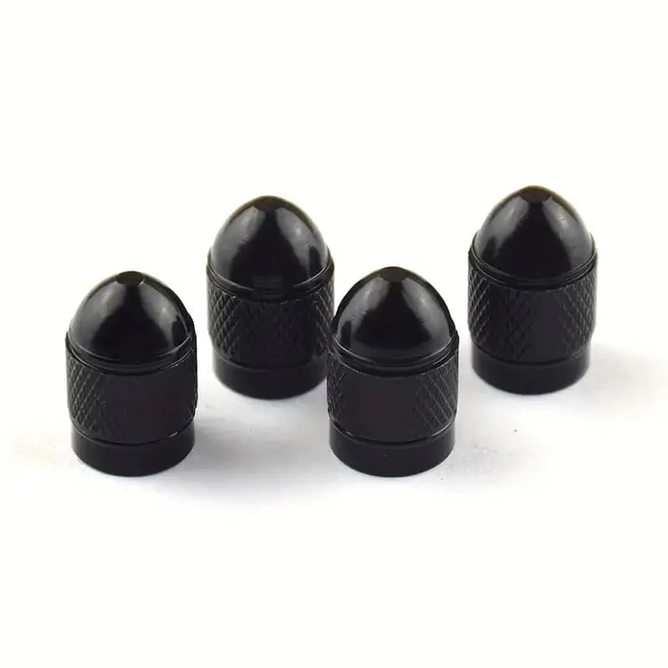 Set 4 Tapas de válvulas universal Modelo Balita color NEGRO 5