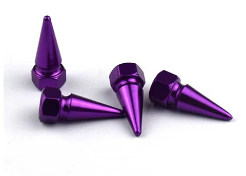 Set 4 Tapas de válvulas universal 32mm color morado/ lila