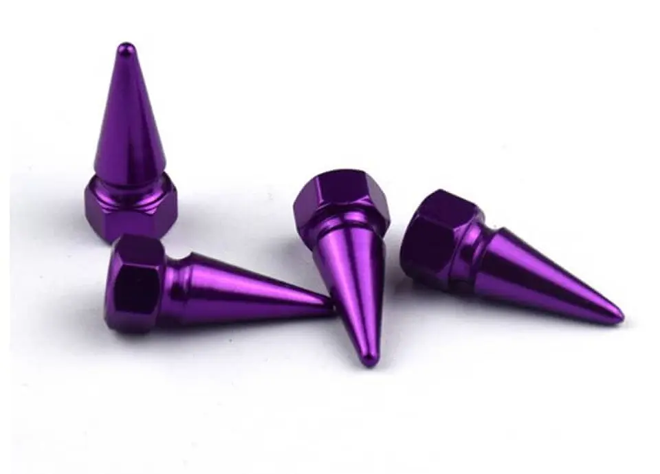Set 4 Tapas de válvulas universal 32mm color morado/ lila 1