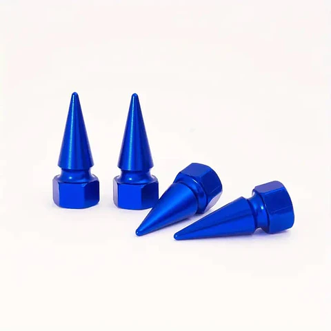 Set 4 Tapas de válvulas universal 32mm color azul