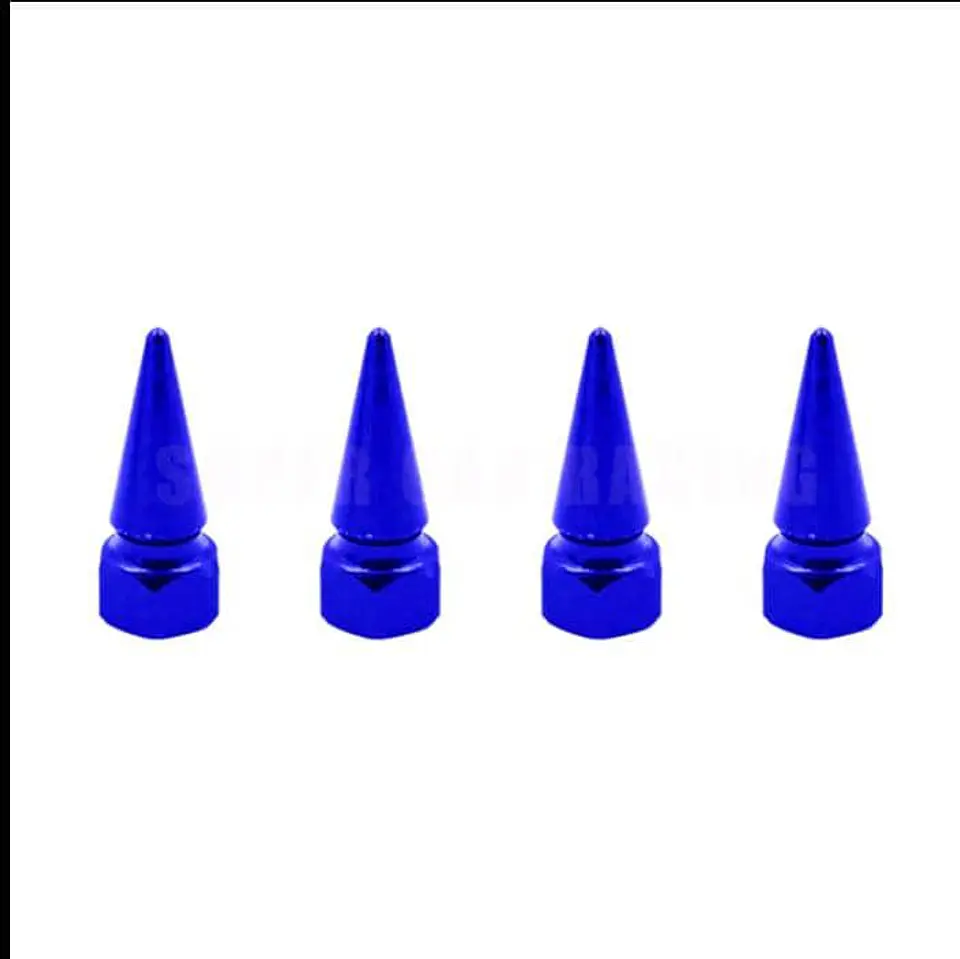 Set 4 Tapas de válvulas universal 32mm color azul 4