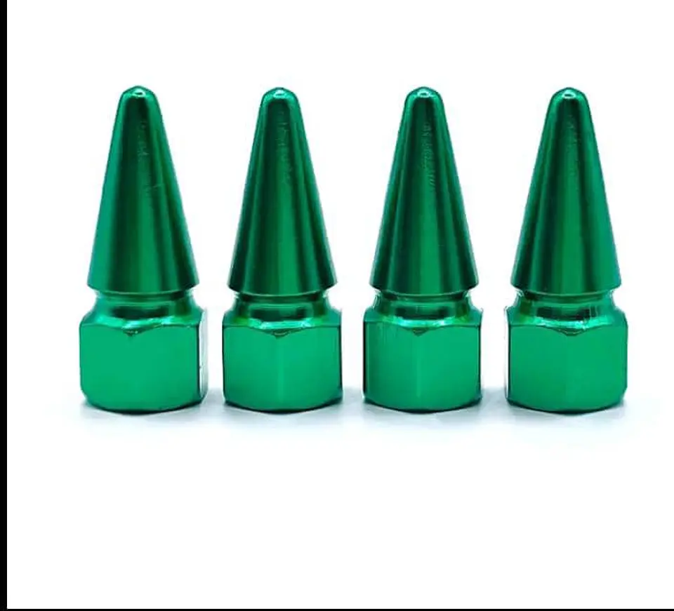 Set 4 Tapas de válvula universal 32mm color verde 2